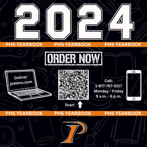 PHS 2024 Yearbook graphic order information