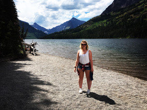 Molly Fenske enjoying the views at Glacier National Park.